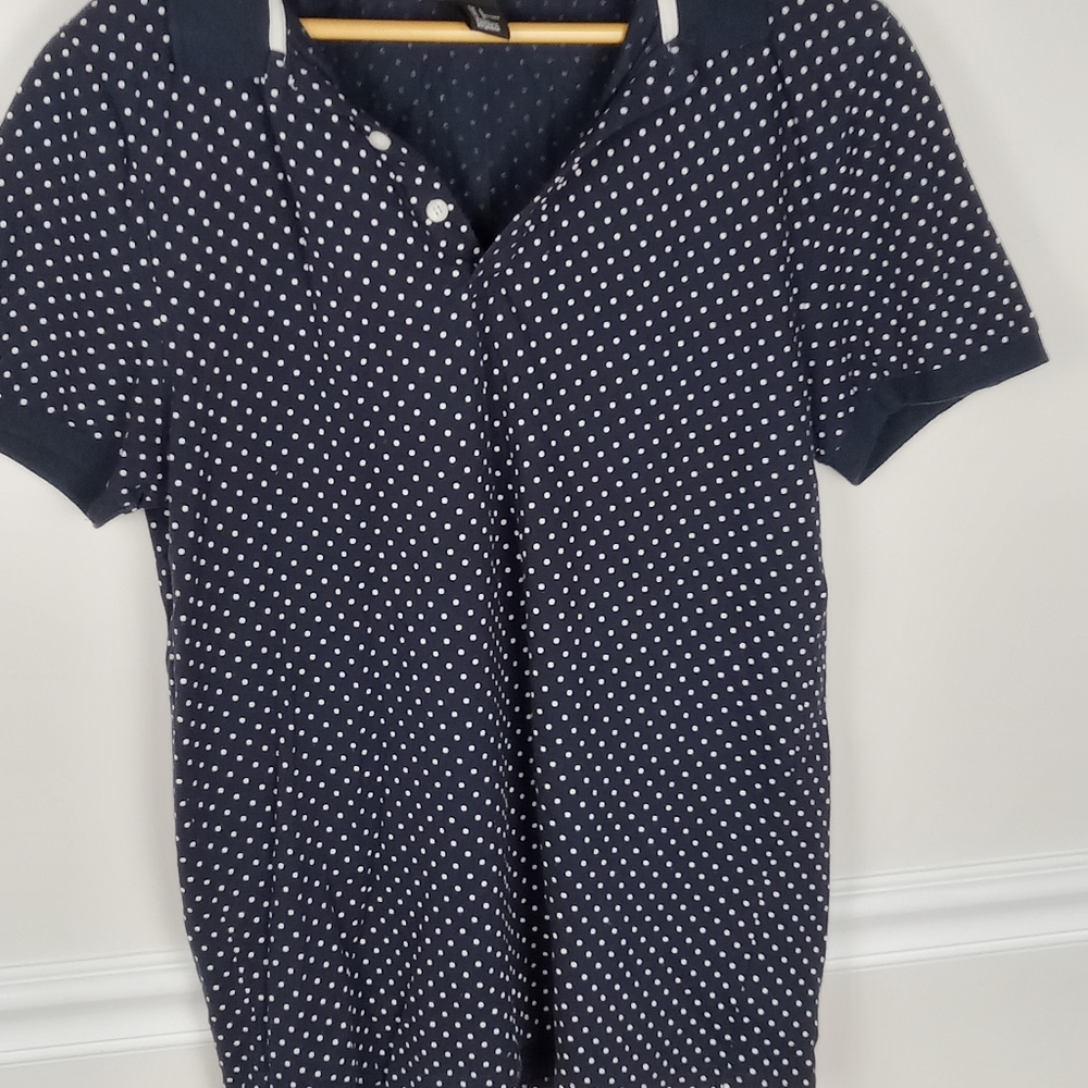 Men's Navy Polka Dot Shirt